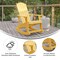 Merrick Lane Set of 2 Atlantic All-Weather Polyresin Adirondack Rocking Chair with Vertical Slats